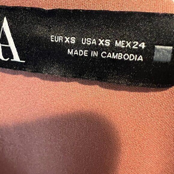 Zara Pink Vegan Suede Half Zipper Soft Sweatshirt Hoodie, Size XS - Picture 15 of 16